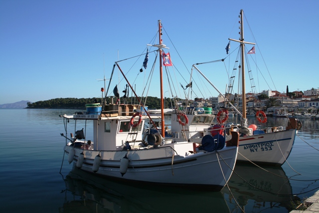 The larger fishing boats 